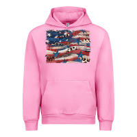 Fuchsia Pink Leopard glitter American flag Urban Hoodie - FaDigitalArtStudio