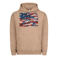 Pigment Burro Leopard glitter American flag Urban Hoodie - FaDigitalArtStudio