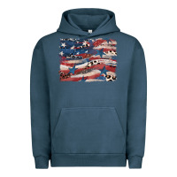 Pigment Midnight Navy Leopard glitter American flag Urban Hoodie - FaDigitalArtStudio