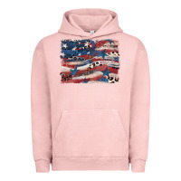 Pigment Salmon Leopard glitter American flag Urban Hoodie - FaDigitalArtStudio