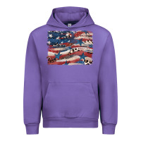 Tulip Leopard glitter American flag Urban Hoodie - FaDigitalArtStudio