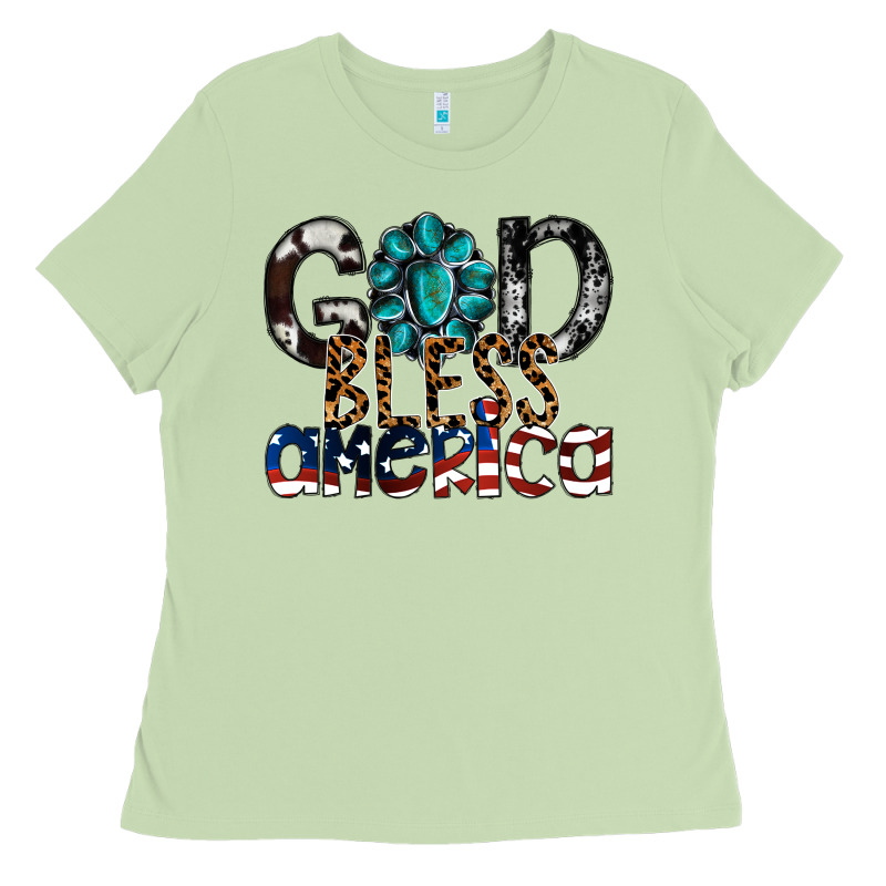 God Bless America Ladies Tee by SublimationCraftShop | Teevron