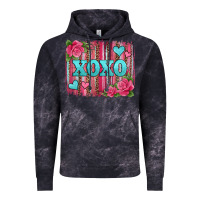 Cloud Black xoxo valentines day leopard glitter brushstroke Vintage Hoodie - Jasminsmagicworld