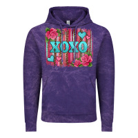 Cloud Purple xoxo valentines day leopard glitter brushstroke Vintage Hoodie - Jasminsmagicworld