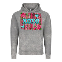 Cloud Rock xoxo valentines day leopard glitter brushstroke Vintage Hoodie - Jasminsmagicworld