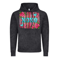 Vintage Black xoxo valentines day leopard glitter brushstroke Vintage Hoodie - Jasminsmagicworld