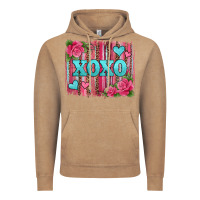 Vintage Coffee xoxo valentines day leopard glitter brushstroke Vintage Hoodie - Jasminsmagicworld