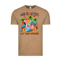 Vintage Coffee life is better at the beach Vintage Tee - MaliasSmallBusiness