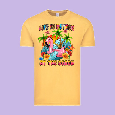 Life Is Better At The Beach Vintage Tee Designed By Maliassmallbusiness