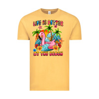 Vintage Mustard life is better at the beach Vintage Tee - MaliasSmallBusiness