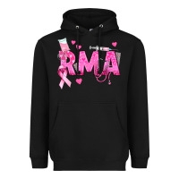 Black breast cancer rma registered medical assistant Heavyweight Hoodie - texasbilliewilder