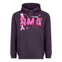 Plum breast cancer rma registered medical assistant Heavyweight Hoodie - texasbilliewilder