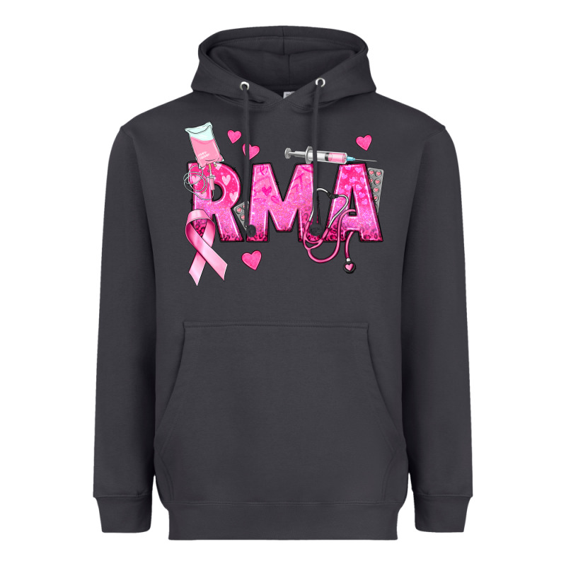 Breast Cancer Rma Registered Medical Assistant Heavyweight Hoodie by texasbilliewilder | Teevron