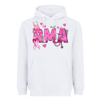 White breast cancer rma registered medical assistant Heavyweight Hoodie - texasbilliewilder