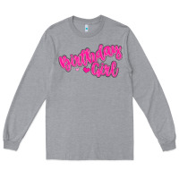 Heather Grey birthday girl Long Sleeve Tee - MaliasSmallBusiness