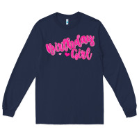 Navy birthday girl Long Sleeve Tee - MaliasSmallBusiness
