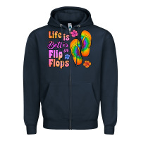Navy life is better in flip flops Zipper Hoodie - Jasminsmagicworld