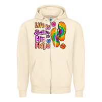 Sandshell life is better in flip flops Zipper Hoodie - Jasminsmagicworld
