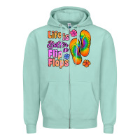 Seafoam life is better in flip flops Zipper Hoodie - Jasminsmagicworld