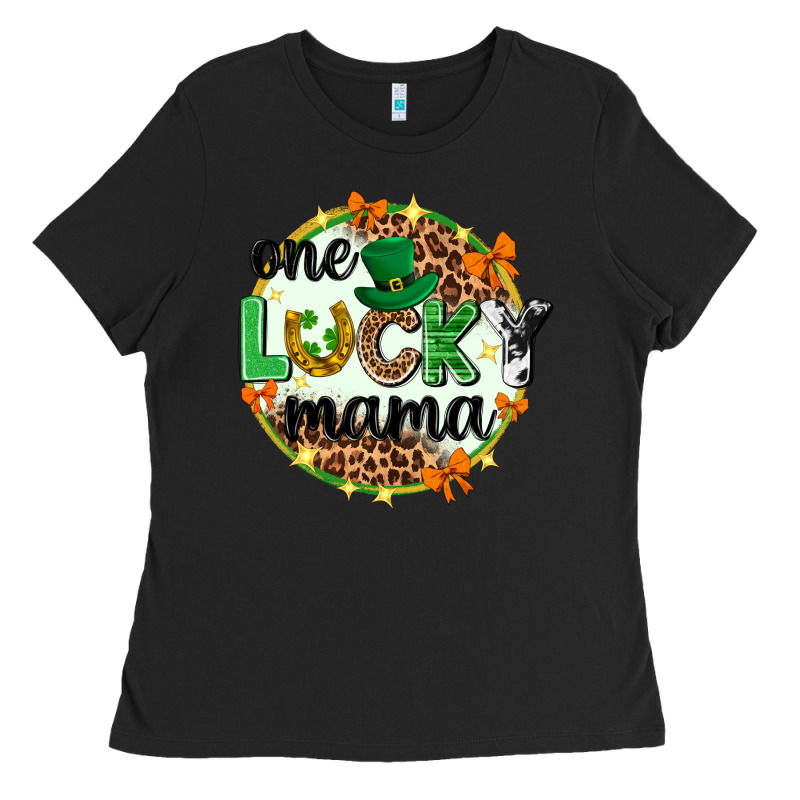 One Lucky Mama  St. Patricks Day Ladies Tee by Neo Western | Teevron