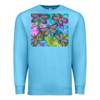 Ocean Blue dragonflies Premium Sweatshirt - TumblerDesignByShophia