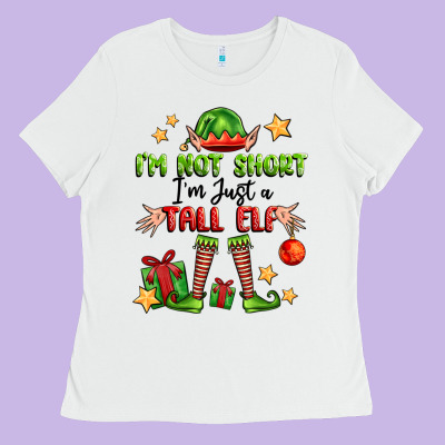 Im Not  Im Just A Tall Elf Ladies Tee Designed By Fadigitalartstudio