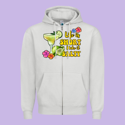 Life Is Short Make It Salty Zipper Hoodie Designed By Jasminsmagicworld