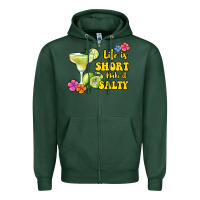Sports Green life is short make it salty Zipper Hoodie - Jasminsmagicworld