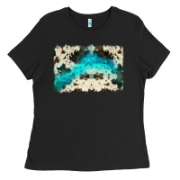 Black turquoise, cowhide backgraund Ladies Tee - JahusDesignShop