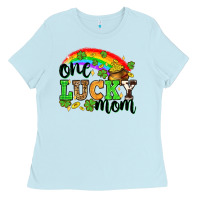 Baby Blue One lucky mom St. Patricks Day Ladies Tee - Neo Western