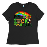 Black One lucky mom St. Patricks Day Ladies Tee - Neo Western
