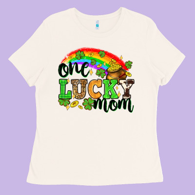 One Lucky Mom St. Patricks Day Ladies Tee Designed By Neo Western