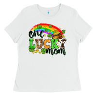 White One lucky mom St. Patricks Day Ladies Tee - Neo Western