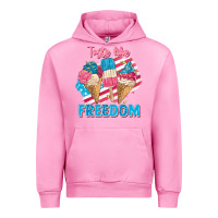 Fuchsia Pink taste like freedom 4th of july Urban Hoodie - FaDigitalArtStudio