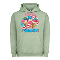 Pigment Oil Green taste like freedom 4th of july Urban Hoodie - FaDigitalArtStudio