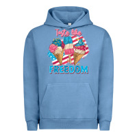 Pigment Pebble Blue taste like freedom 4th of july Urban Hoodie - FaDigitalArtStudio