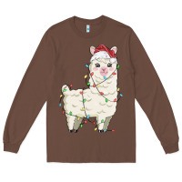 Chestnut christmas llama Long Sleeve Tee - MaliasSmallBusiness