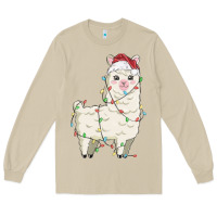 Mushroom christmas llama Long Sleeve Tee - MaliasSmallBusiness