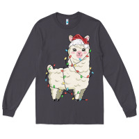 Smoke christmas llama Long Sleeve Tee - MaliasSmallBusiness