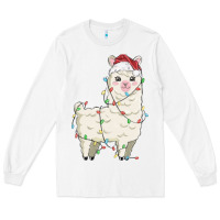 White christmas llama Long Sleeve Tee - MaliasSmallBusiness