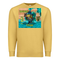 Antique Gold wıshın i was fıshın Premium Sweatshirt - TumblerDesignByShophia