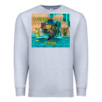 Heather Grey wıshın i was fıshın Premium Sweatshirt - TumblerDesignByShophia