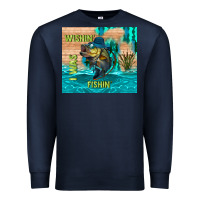 Navy wıshın i was fıshın Premium Sweatshirt - TumblerDesignByShophia