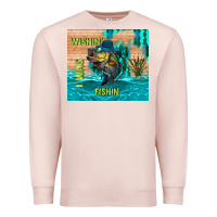 Pale Pink wıshın i was fıshın Premium Sweatshirt - TumblerDesignByShophia