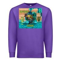 Purple wıshın i was fıshın Premium Sweatshirt - TumblerDesignByShophia