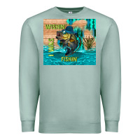 Seafoam wıshın i was fıshın Premium Sweatshirt - TumblerDesignByShophia