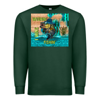 Sports Green wıshın i was fıshın Premium Sweatshirt - TumblerDesignByShophia