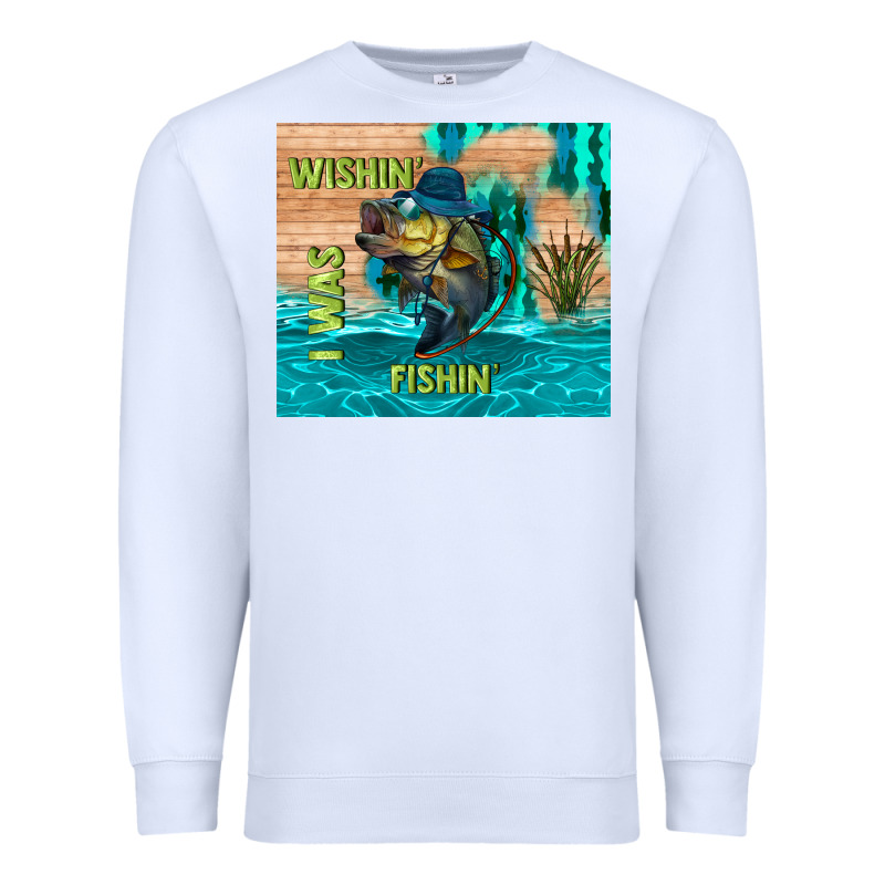 Wıshın I Was Fıshın Premium Sweatshirt by TumblerDesignByShophia | Teevron