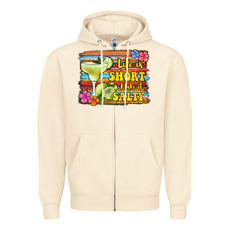 Life Is Short Make It Salty Zipper Hoodie by Jasminsmagicworld | Teevron