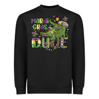 Black mardi gras dude alligator Heavyweight Sweatshirt - MaliasSmallBusiness